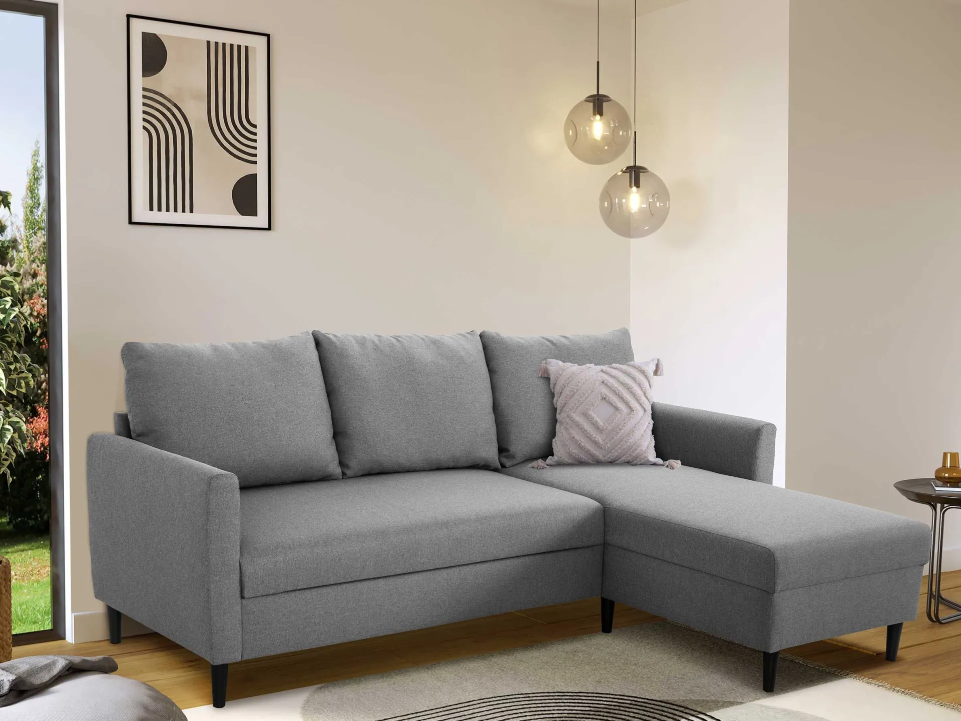 PGS Ecksofa Tweety rechts - 192x137x82cm - er Stoff