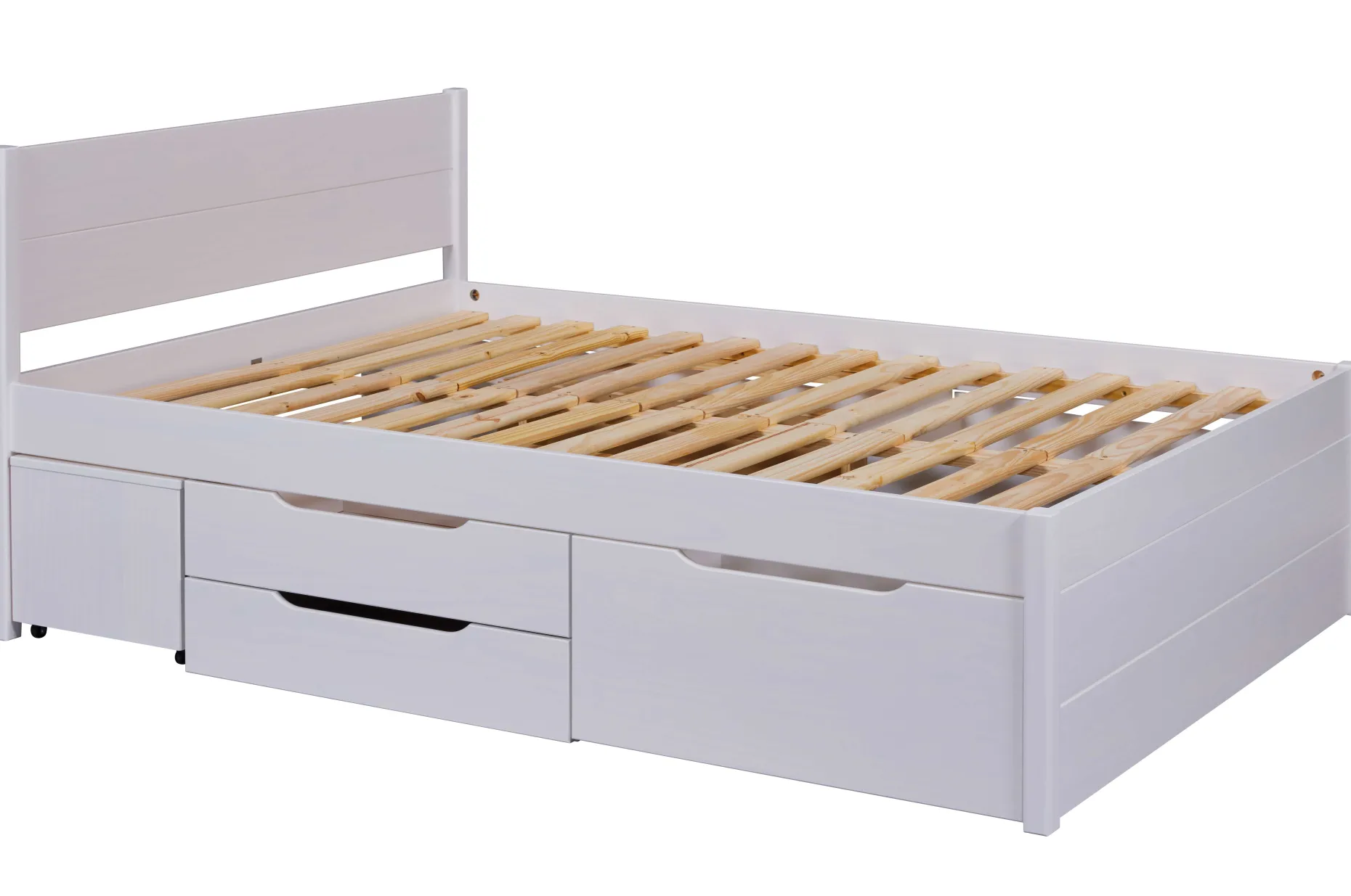 Efetivo Doppelbett 140x200cm mit Stauraum - weiß
