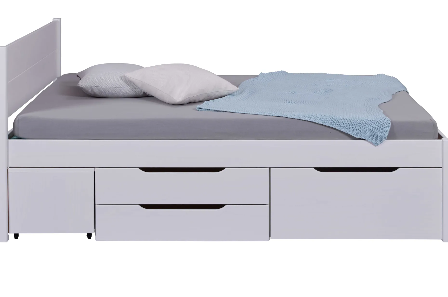 Efetivo Doppelbett 140x200cm mit Stauraum - weiß