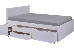 Efetivo Doppelbett 140x200cm mit Stauraum - weiß