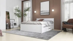 Efetivo Doppelbett 180x200cm mit Stauraum - weiß