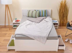 Efetivo Doppelbett 180x200cm mit Stauraum - weiß