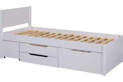 Efetivo Einzelbett 90x200cm mit Stauraum - weiß