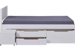 Efetivo Einzelbett 90x200cm mit Stauraum - weiß