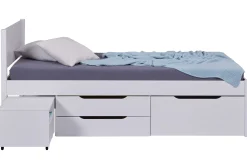 Efetivo Einzelbett 90x200cm mit Stauraum - weiß