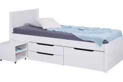 Efetivo Einzelbett 90x200cm mit Stauraum - weiß
