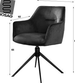 Emob Eimerstuhl Giacomo - 61x62x83cm - drehbar -