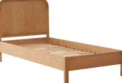 Einzelbett Alessia - 90x200cm - mit Lattenrost - massiver Eiche