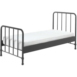 Einzelbett Bronxx Metall 90x200 - mattschwarz
