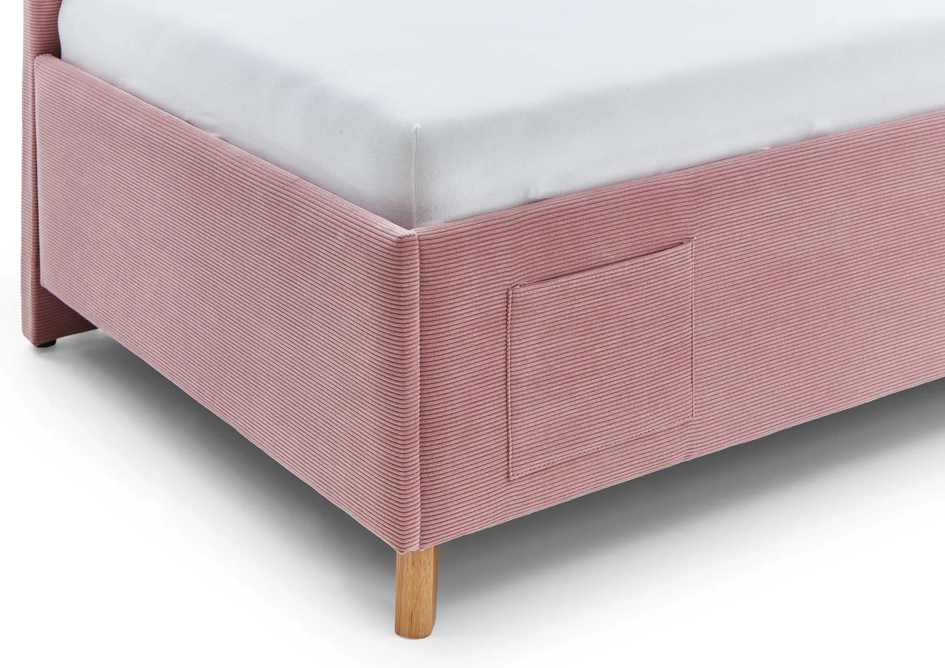 Einzelbett Cool | Mit Rückenlehne | 140 x 200 cm | Rosa Design