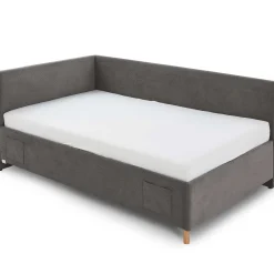 Einzelbett Cool | Mit Rückenlehne | 120 x 200 cm | Anthrazit Design