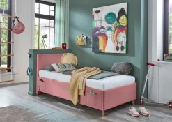 Einzelbett Cool | 120 x 200 cm | Rosa Design