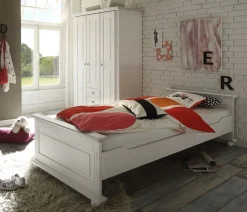 Einzelbett Laurel 90x200 - weiß