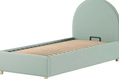 Einzelbett Maeva mit Nachttisch - 90x200cm - mit Stauraum - grün