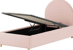 Einzelbett Maeva - 90x200cm - mit Stauraum - rosa