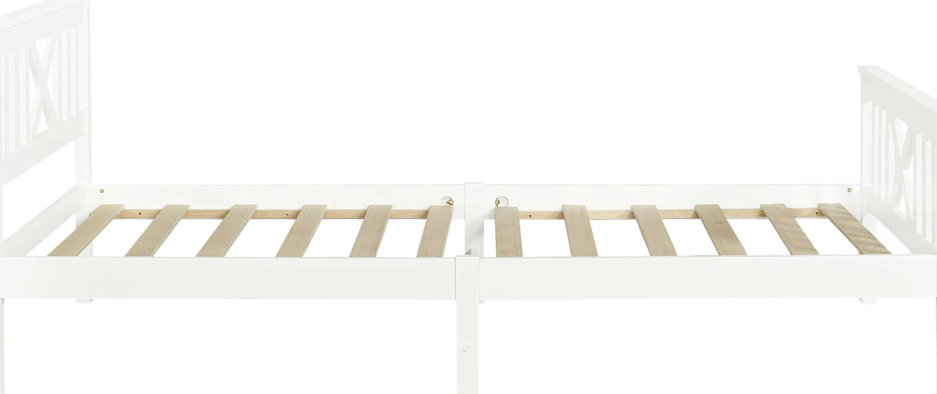 Einzelbett Milo - 90x200cm - massivem Kiefernholz - weiß