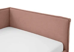 Einzelbett Ollie | Mit Rückenlehne | 120 x 200 cm | Rosa Design