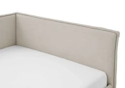Einzelbett Ollie | Mit Rückenlehne | 90 x 200 cm | Beige Design