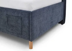 Einzelbett Ollie | Mit Rückenlehne | 90 x 200 cm | Dunkelblaues Design