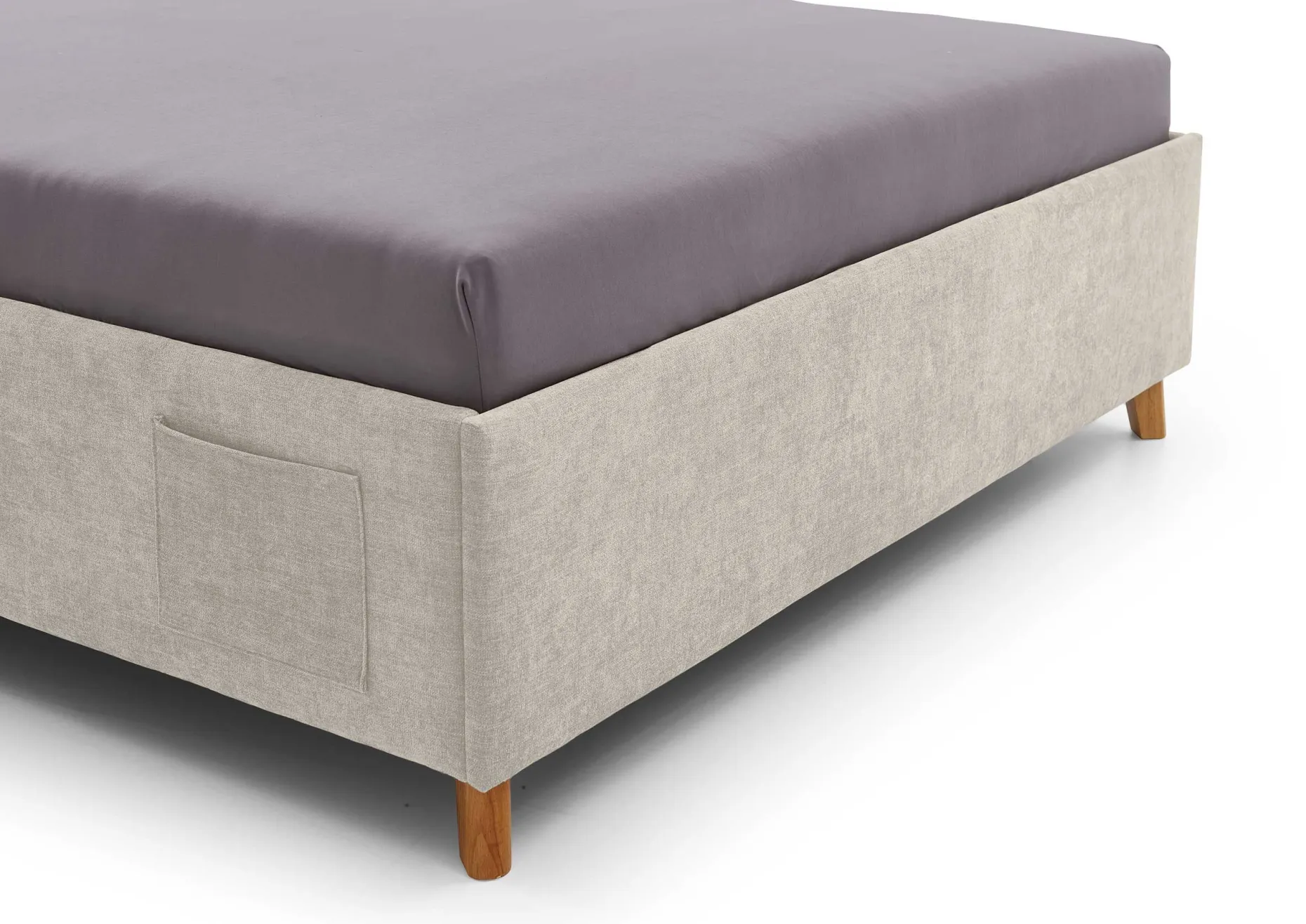 Einzelbett Ollie | 120 x 200 cm | Design Beige