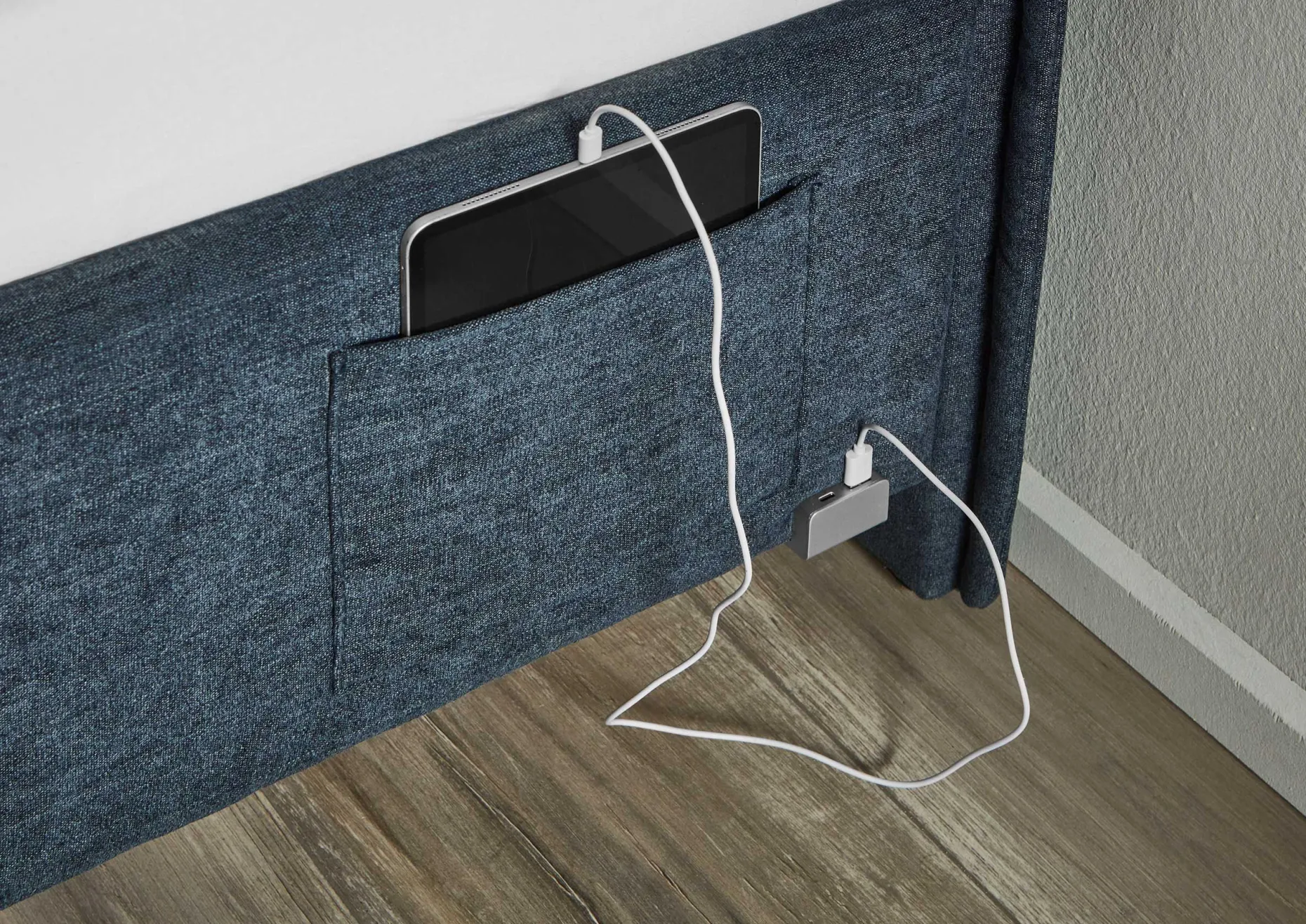 Einzelbett Ollie | 120 x 200 cm | Design Blau
