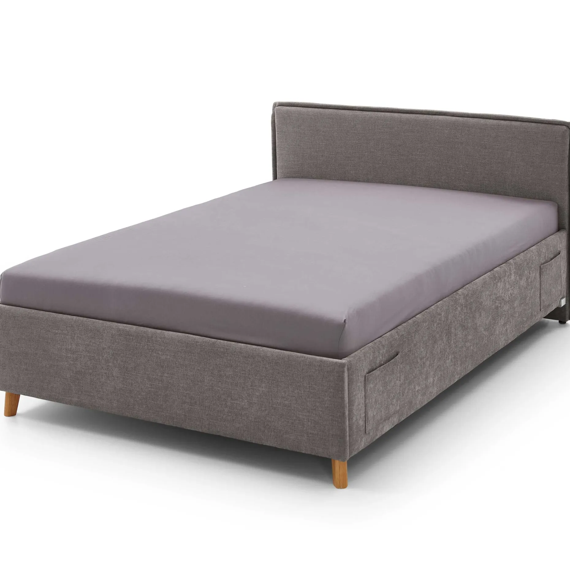 Einzelbett Ollie | 90 x 200 cm | Design Grau