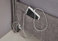 Einzelbett Ollie | 90 x 200 cm | Design Grau