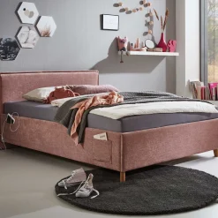 Einzelbett Ollie | 120 x 200 cm | Rosa Design