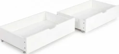 Einzelbett Rover - 90x200cm - mit Schubladen - massivem Kiefernholz - weiß