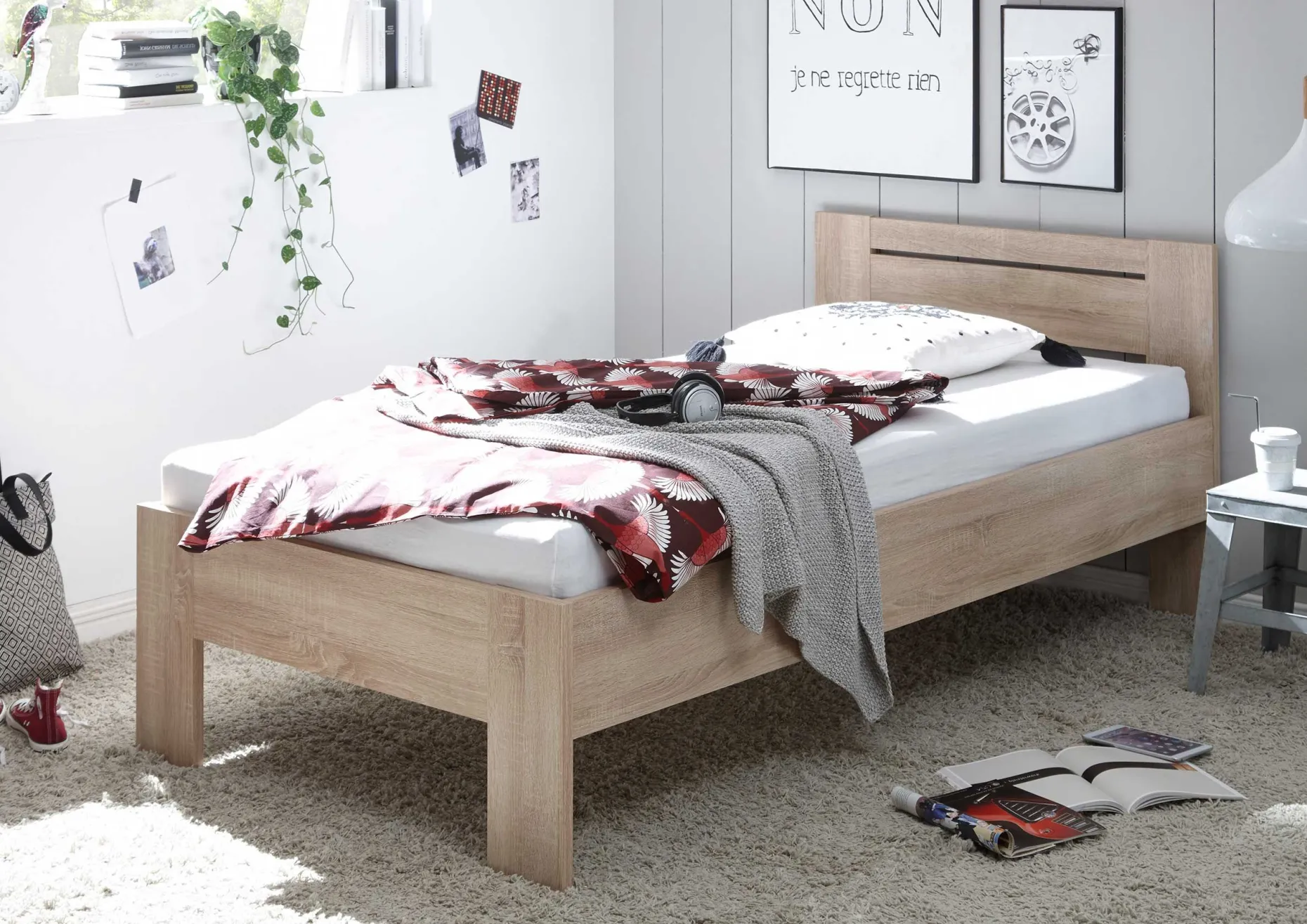 Einzelbett Sartre 90x200 - Eiche