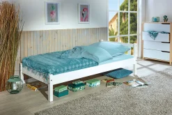 Einzelbett Vilmar massivholz - weiß