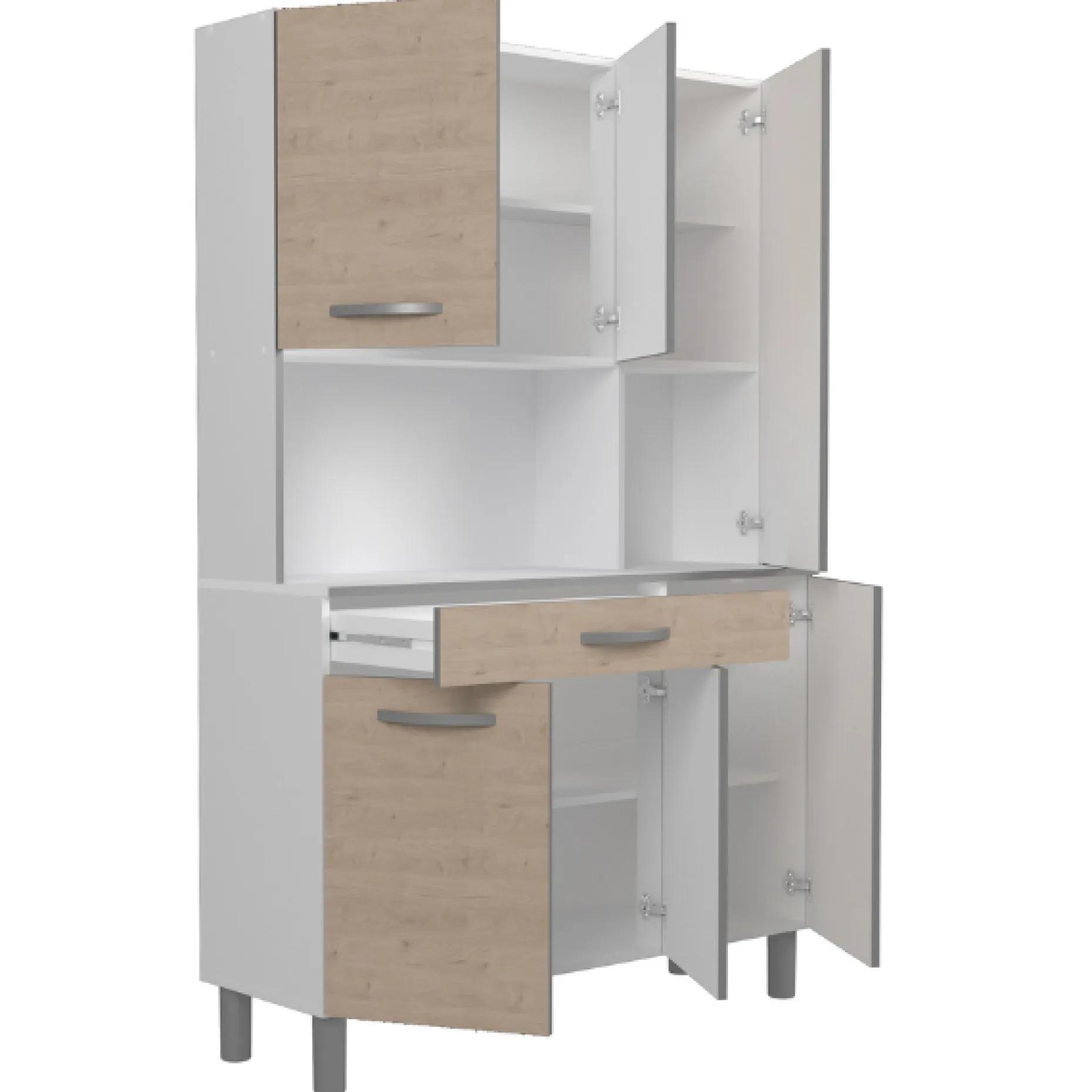 Eko Buffetschrank mit 6 Türen und 1 Schublade - Eichendekor