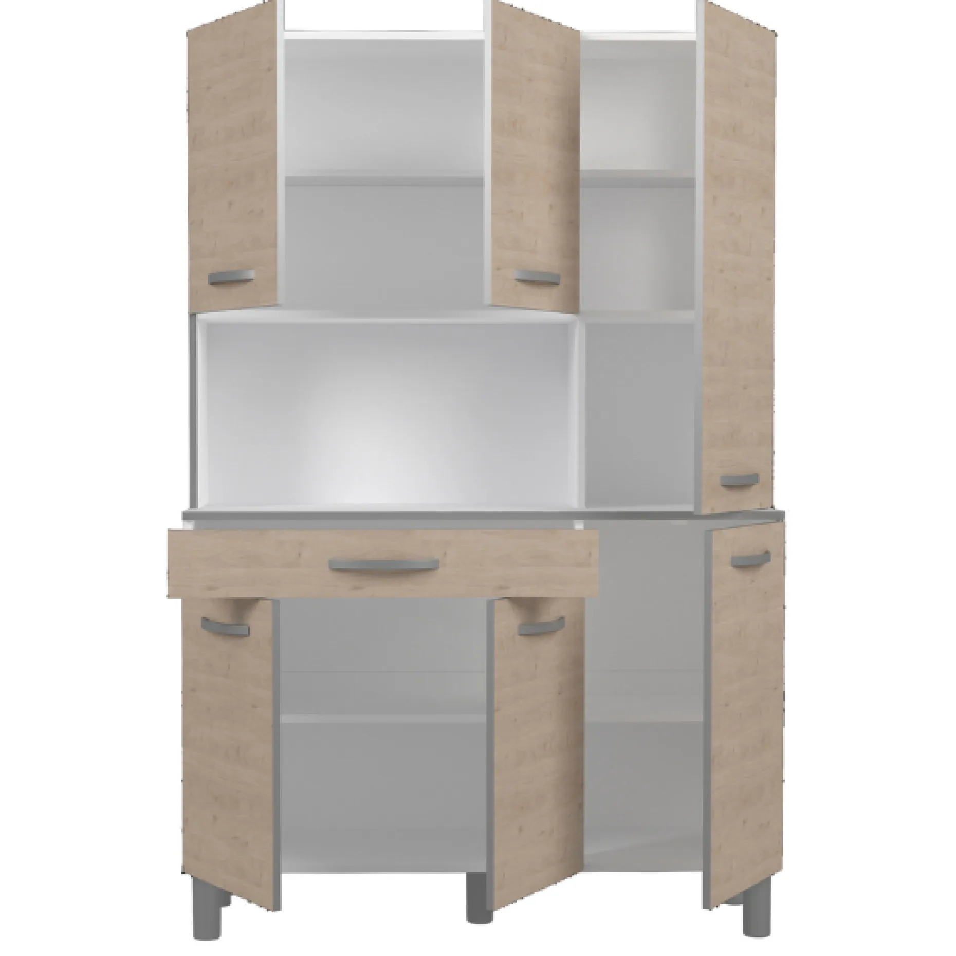 Eko Buffetschrank mit 6 Türen und 1 Schublade - Eichendekor