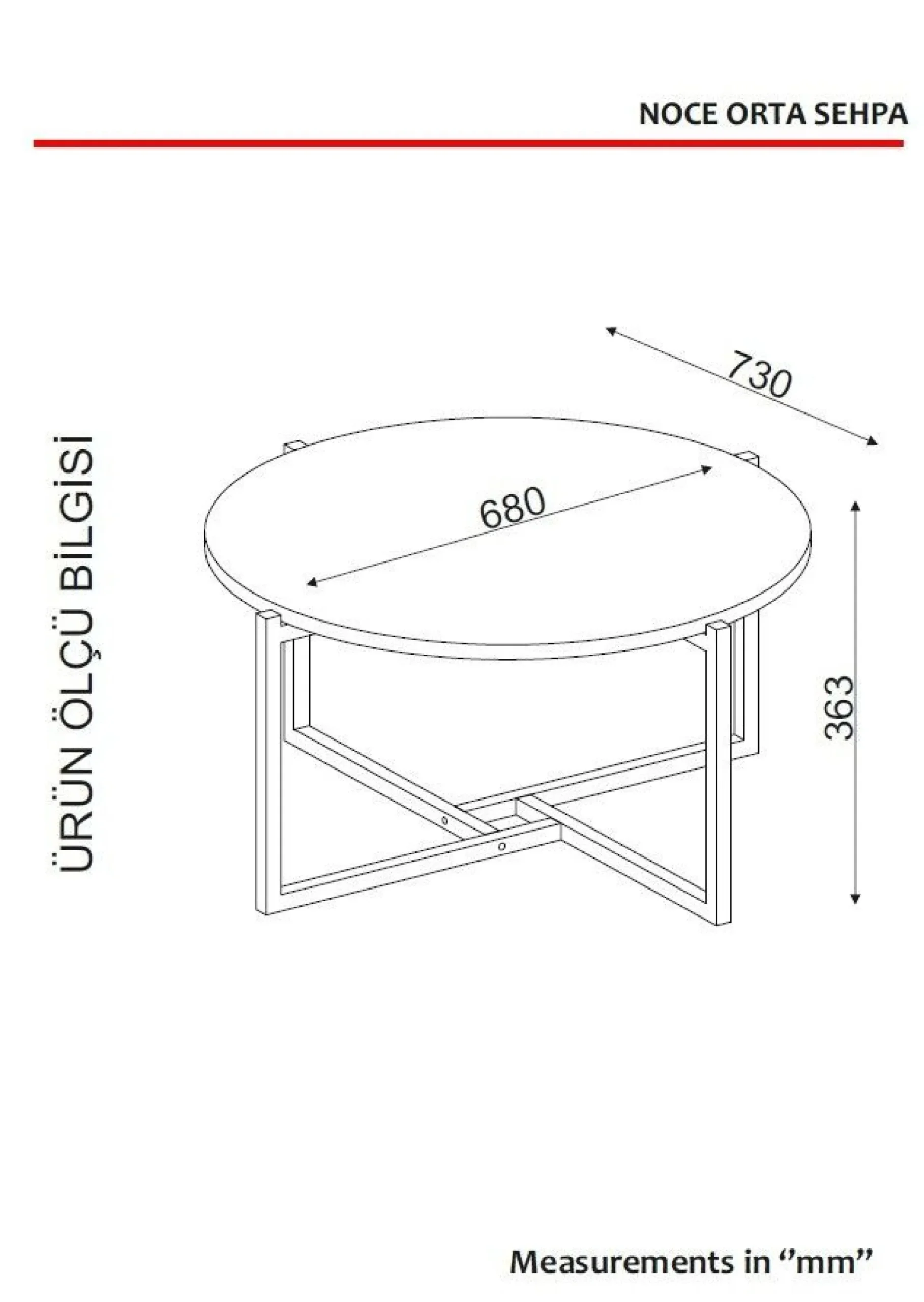 Emob Eleganter Couchtisch aus Nussbaumholz | 100% Melaminbeschichtung | Metallgestell