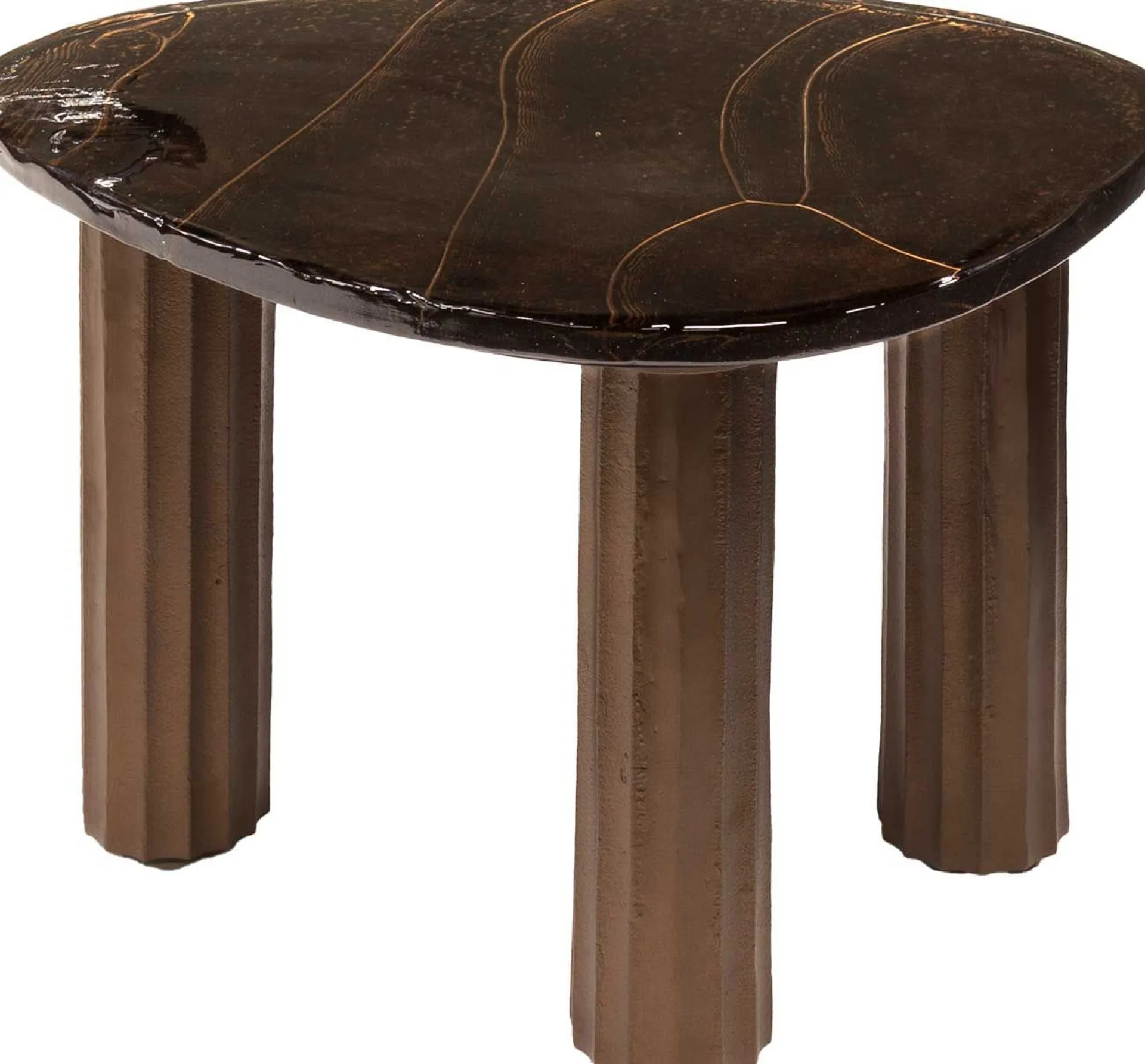 Emob eleganter Eclipse S Couchtisch in Antik-