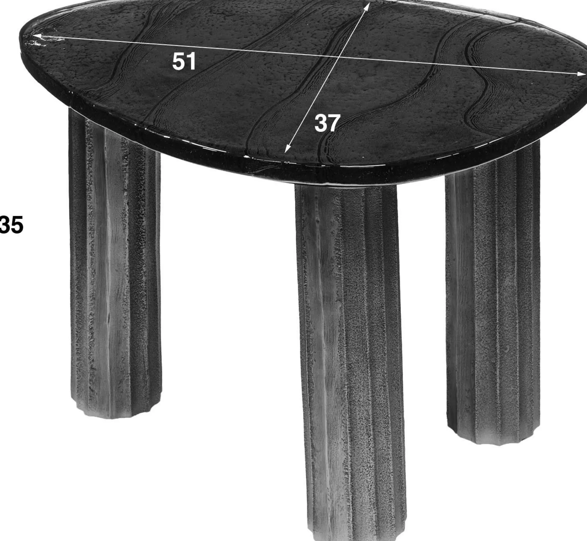 Emob eleganter Eclipse S Couchtisch in Antik-