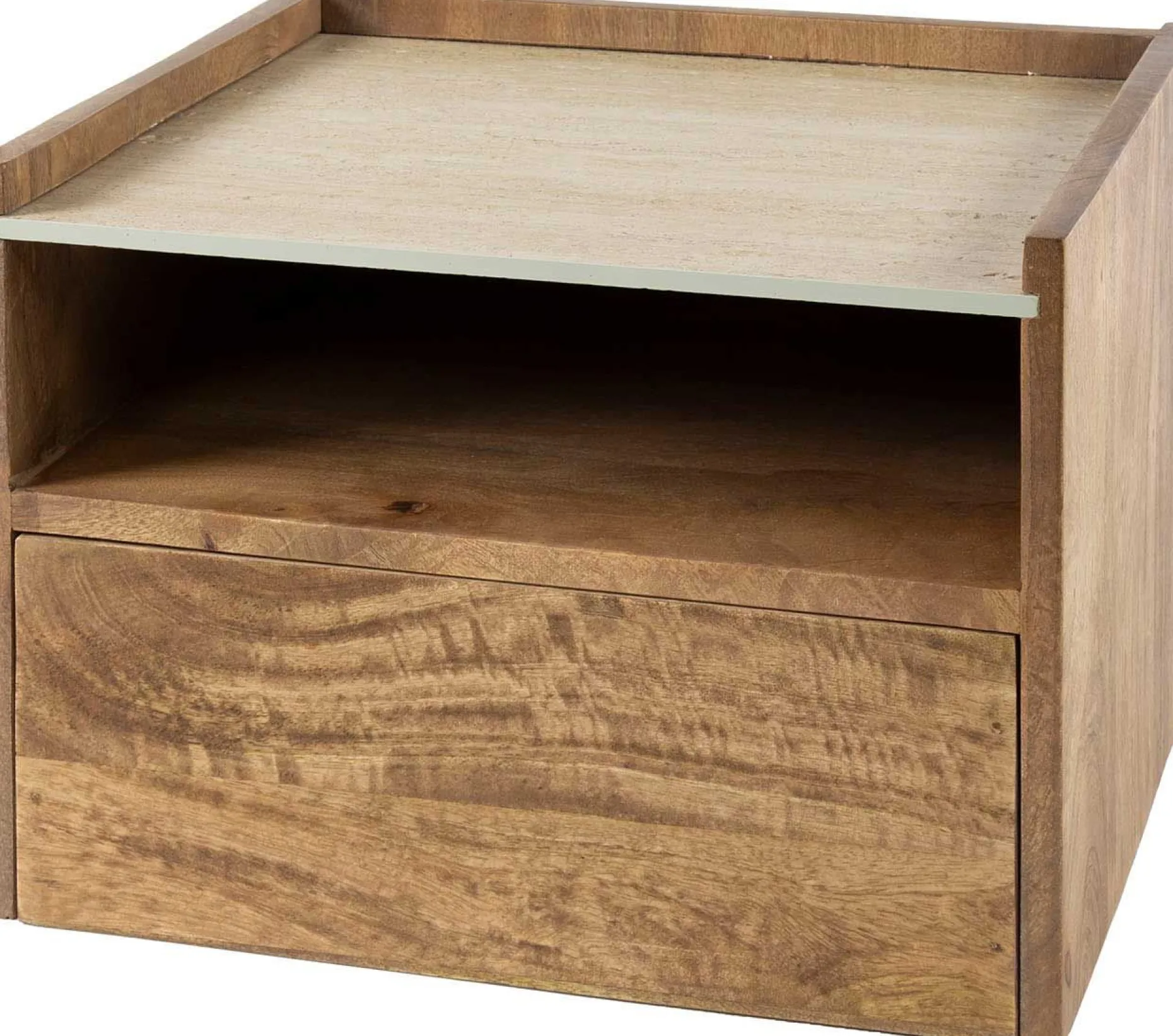 Eleganz: Nuovo Travertin Hängender Nachttisch