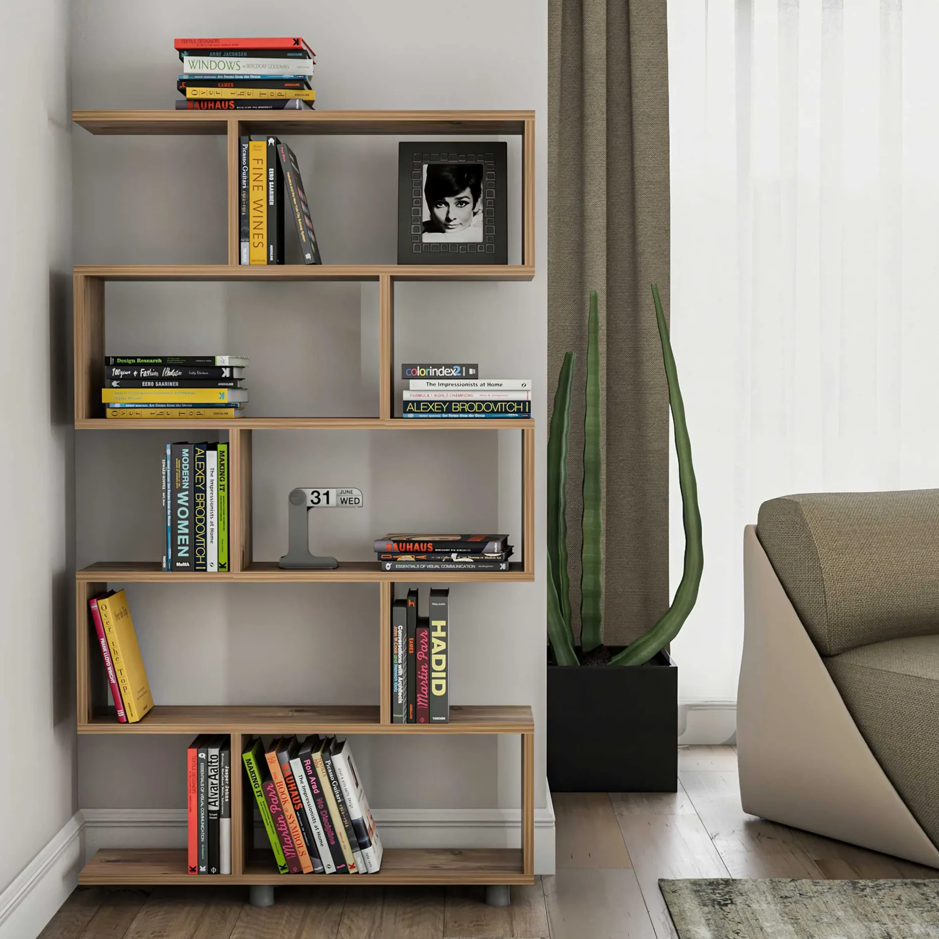 Elif Bücherregal | 100 % MELAMIN | Kiefer