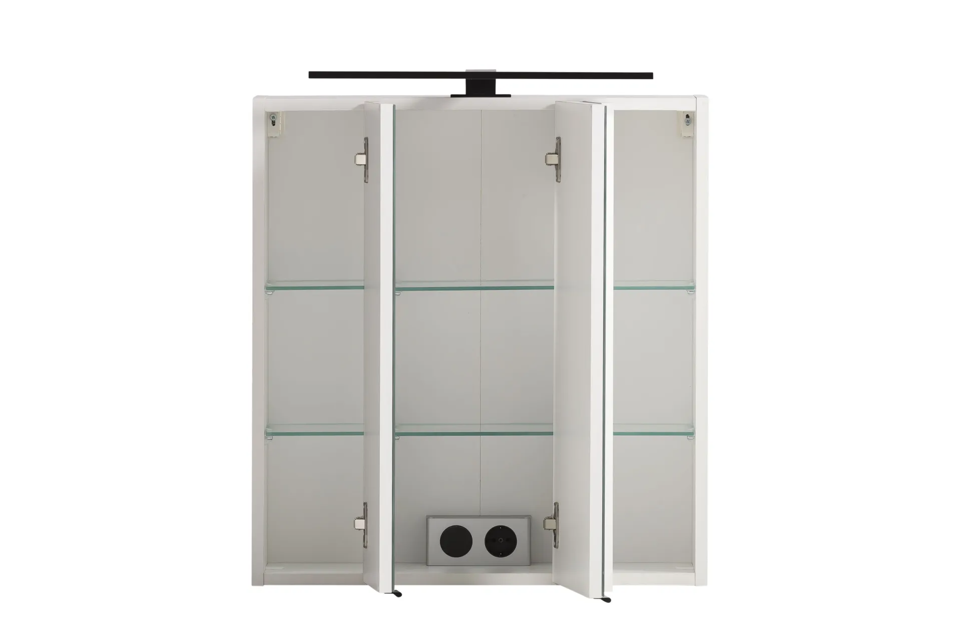 Held Ensemble de salle de bain Meran | Meuble lavabo, armoire de toilette avec éclairage | Blanc