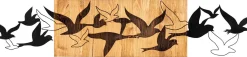 Emob Enzo Dekoratives Wandaccessoire aus Holz | Holzrahmen | 111 x 25 cm