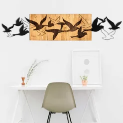 Emob Enzo Dekoratives Wandaccessoire aus Holz | Holzrahmen | 111 x 25 cm