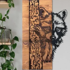 Emob Enzo Dekoratives Wandaccessoire aus Holz | Holzrahmen | 37 x 57,5 ​​cm