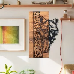 Emob Enzo Dekoratives Wandaccessoire aus Holz | Holzrahmen | 37 x 57,5 ​​cm
