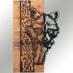 Emob Enzo Dekoratives Wandaccessoire aus Holz | Holzrahmen | 37 x 57,5 ​​cm