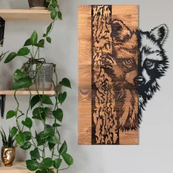 Emob Enzo Dekoratives Wandaccessoire aus Holz | Holzrahmen | 37 x 57,5 ​​cm