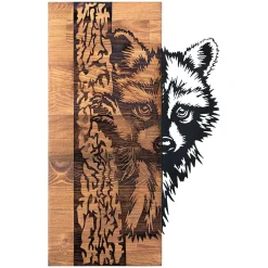 Emob Enzo Dekoratives Wandaccessoire aus Holz | Holzrahmen | 37 x 57,5 ​​cm