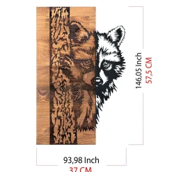Emob Enzo Dekoratives Wandaccessoire aus Holz | Holzrahmen | 37 x 57,5 ​​cm