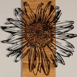 Emob Enzo Dekoratives Wandaccessoire aus Holz | Holzrahmen | 56 x 58 cm