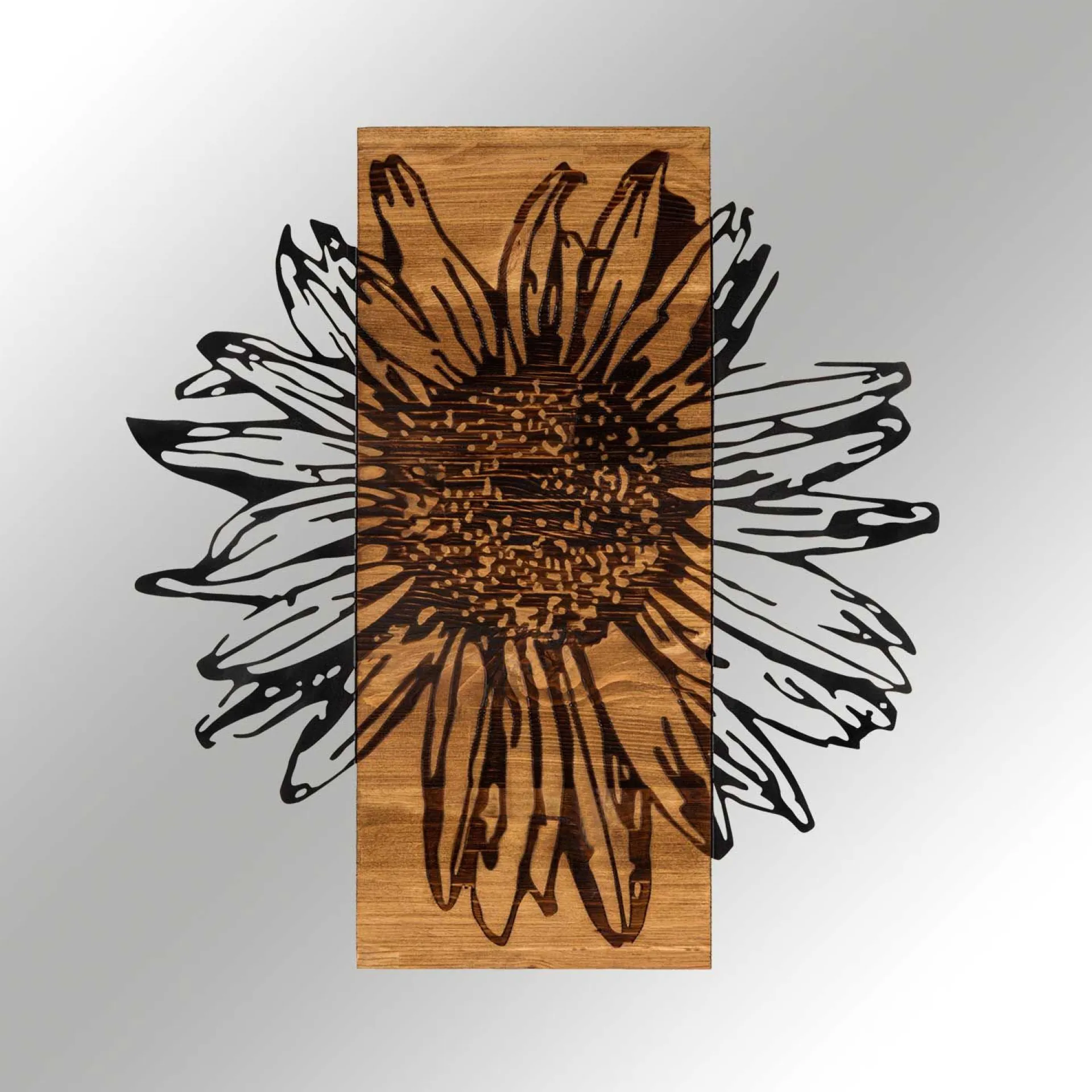 Emob Enzo Dekoratives Wandaccessoire aus Holz | Holzrahmen | 56 x 58 cm