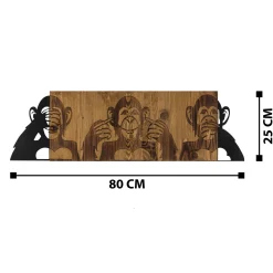 Emob Enzo Dekoratives Wandaccessoire aus Holz | Holzrahmen | 82 x 58 cm